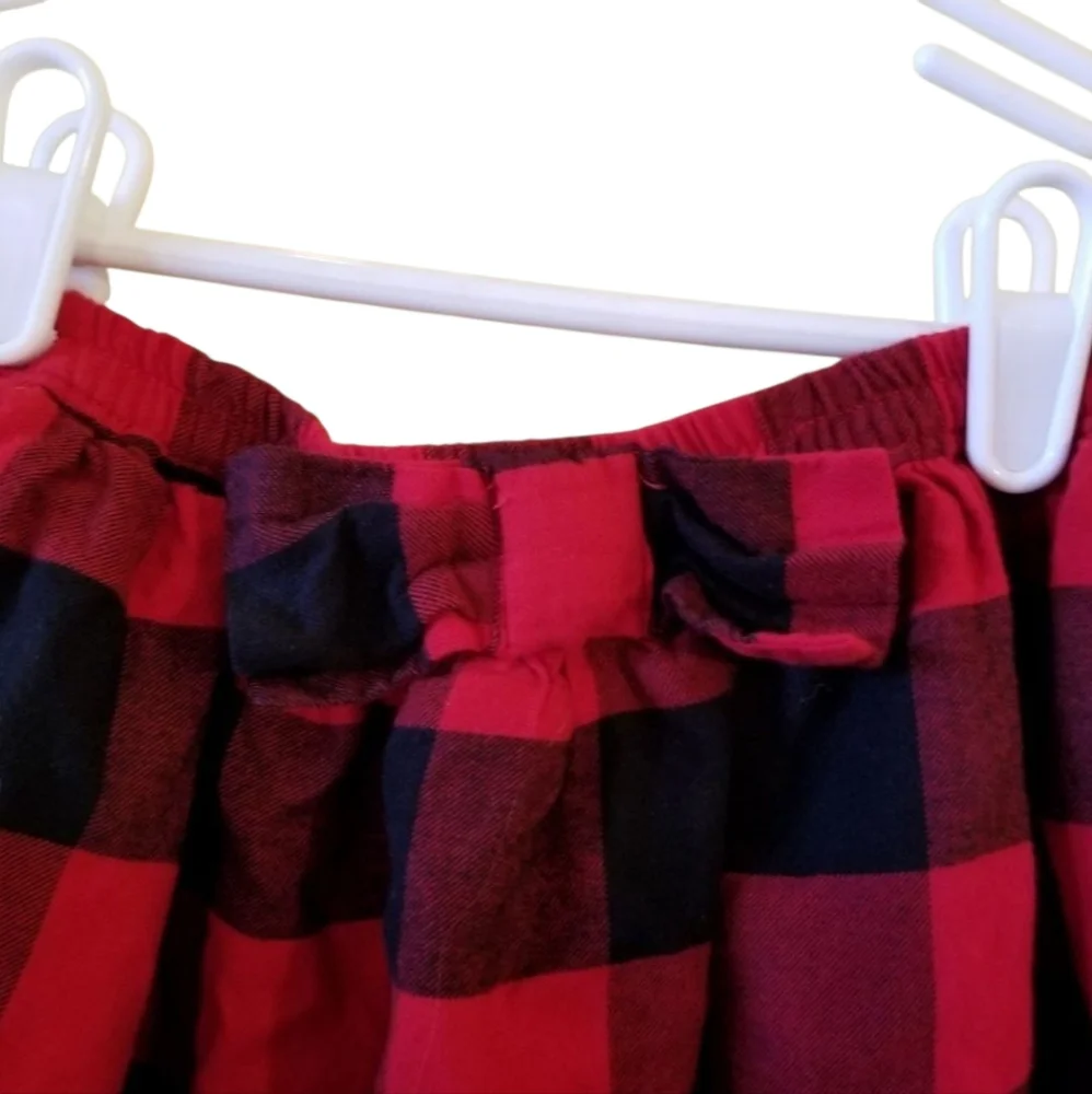 Little Girls Buffalo‎ Plaid Skirt Black and Red Lined Size 5